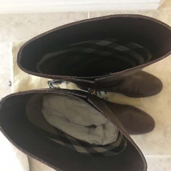 Authentic Burberry leather biker boots 37 6.5 - Picture 8 of 10